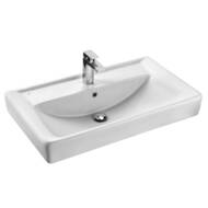 Раковина Aquaton Тигода 80 1WH302084 811x472x195 мм, перелив, отверстие под смеситель, белая