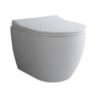 Унитаз подвесной Berges OKUS 480х350х335 ободковый, сиденье Toma slim SO микролифт, белый 082127