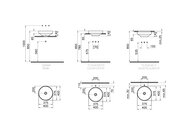 Раковина VITRA Water Jewels 400х400 антибактериальное покрытие, белый  4334B003-1361
