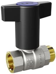 Кран шаровый 3/4" ВН LD Pride Т-рукоятка, черная пластиковая, LD Pride 47.20.В-Н.ТР (LD 47.342.20)