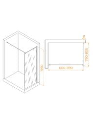 ������� ����������� RGW Walk In WA-002 (800�1950) ������ 6�� ����������/���� 35100208-11