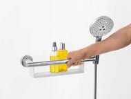 Поручень Hansgrohe Comfort с полкой и держателем для душа, хром/белый 26328400 — изображение 2