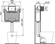   Ideal Standard PROSYS BUILT IN CISTERN 120 M    R015667