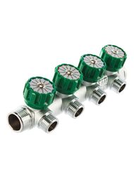 Коллектор регулируемый FAR 3/4"ВН на 4 отвода 1/2"Н, с плоским уплотнением, FK 3824 3412TP