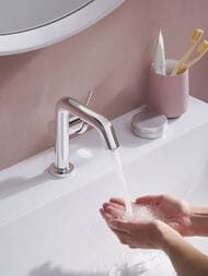 Смеситель Hansgrohe Tecturis S для умывальника, однозахватный, с донным клапаном, хром 73320000 — изображение 2