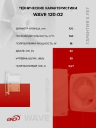 ���������� ERA WAVE D120 ���������, 160 �3/�, 30 ��, ���.����, �����, WAVE 120-02