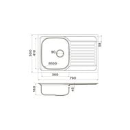 ����� Omoikiri KASHIOGAWA 79 IN (790x500x160) �������, ����������� ����� 4993452