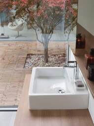 Раковина DURAVIT VERO 595х465х175 шлифованная, отверстие под смеситель, перелив, крепление 045260000