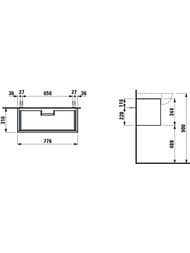 ����� � ��������� Laufen New Classic (800�480�412) ���������, 1 ����, ������ ��� 4.0604.1.085.628.1+8.1385.5.000.104.1