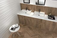 Плитка настенная Atlas Concorde 3D Wall Design Ribbon White Matt (400х800) белая, 8SBW (кв.м.)