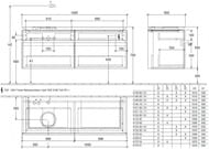 ����� ��� ���������� Villeroy & Boch LEGATO (1400�550�500) ���������, 4 �����, ����� B588L0DH