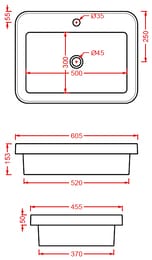 Раковина ArtCeram Fuori Scala 600х450 врезная/накладная, зеленый лес TFL034 43; 00