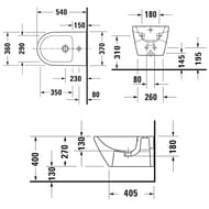 ���� ��������� Duravit D-Neo 2295150000 370�540 �������, ��������� ��� ���������, �����
