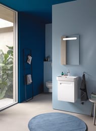 Умывальник подвесной Duravit No.1 450х350х140мм, перелив, отверстие под смеситель, белый 07434500002