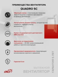 ���������� ERA QUADRO D125 ���������, 140 �3/�, 36 ��, ���.������, �����, QUADRO 5C