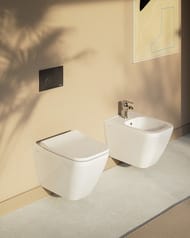 Биде подвесное Vitra Integra Square 545х365х400 перелив,отв. под смеситель,антиб. пок. 7083B003-0288