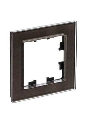 Рамка Systeme Electric ATLASDESIGN NATURE 1 пост, СТЕКЛО МОККО ATN320601