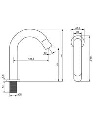 Смеситель для раковины ESKO SNR22 сенсорный, на 1 отв., фиксированный излив, нержавеющая сталь
