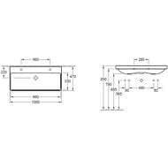 �������� Villeroy & Boch Avento (1000�470) 2 ���, �������, ceramic+, ����� 4156A4R1