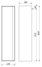 ����� Caprigo ������ (400�1600�380) ���������, 1 �����, ���� ��� �������� BAL-P40-2873