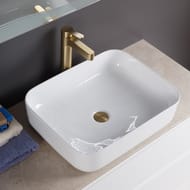 Раковина накладная BelBagno (500х390х130) прямоугольная, без отверстия под смеситель, белая BB1304