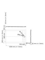 ������� ������ WasserKRAFT Wiese 1200�800�40 �����������., ������������� ������, ����� ������� 84T06