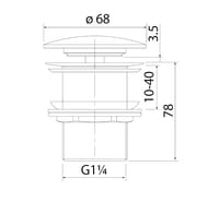 Выпуск для умывальника IDDIS Optima Home с переливом, белый глянцевый, OPHWS0Wi88