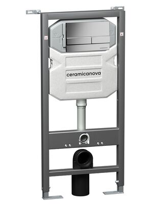 Инсталляция Сeramicanova Envision 500х1140 с кнопкой смыва Flat,креплениями,хром мат. CN1002M