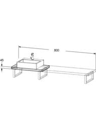 ���������� Duravit DuraStyle 800�480�45 1 �����, ����� ������ DS100C02222