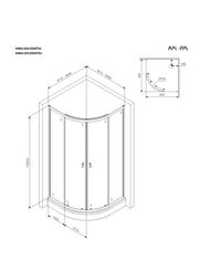 Душевой уголок AM.PM X-Joy Twin Slide (90х90х185) профиль матовый хром/прозрачное W88G-205-090MT64