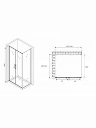 ������� ������ ABBER Sonnenstrand AG04100C-S90 (1000�900�1950) ������ 6� ����������/����