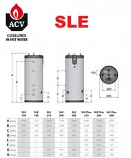 Бойлер косвенного нагрева ACV Smart Line SLE 210, 203 л, напольный, "бак-в-баке" 06619001