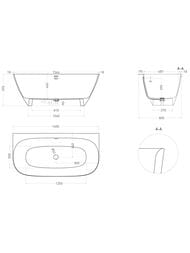 ����� ���������� Salini SOFIA WALL (1600�800�590) ��������.������, S-Stone, ������ ������� 102527MF