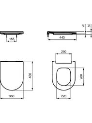 Cиденье для унитаза Ideal Standard BLEND CURVE микролифт, дюропласт, белый T520801