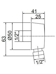 Штуцер душевой Migliore RICAMBI 1/2"х1/2", медь ML.RIC-30.254.RA — изображение 3
