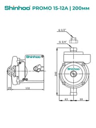    SHINHOO PROMO 15-12A,  12, 2,83/, G3/4", 1230,   71411002