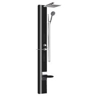 Душевая панель Novellini Line 1 220х2150 мм, LED, г/м, смес., сиденье, черный/серебро LINE1PVML-HJ