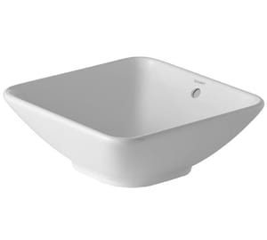 Раковина DURAVIT BACINO 420х420х165 без площадки под смес, перелив, крепление 0333420000