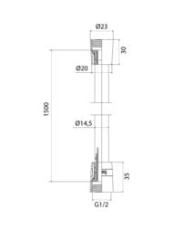 Шланг душевой IDDIS Optima Home 1,5м., силиконовый, цвет графит матовый OPH15GLi19 — изображение 4