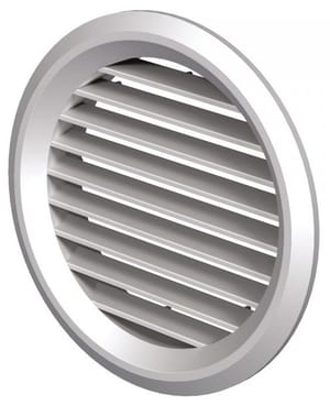Решетка вентиляционная Vents MB 100 бВс (128х128) круглая, белая, сетка от насекомых