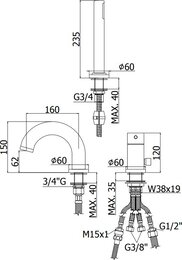     Paffoni Light LIG040LCR ,  3 .,  . , 