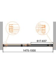 ������� ����� CEZARES DUET SOFT-M-BF-1-150-C-Cr (1475-1500)x1950 ������ ����������, ������� ����