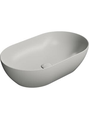 Раковина накладная GSI PURA (600х370х160) без перелива и отверстия под смеситель,Cenere Matte 883417