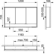 - Keuco Royal Lumos 1200x735x166 , , , .DALI 4305171303