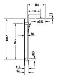 ������� ������� Duravit ���������, ������� ���/������ ���, ����: ���� WA4280008C10