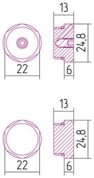 �������� ������/�������� ������� d 25 �� / G 1/2", �����, 2 ��. 12-1201-0000