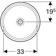 Раковина Geberit VariForm (330х330) встраиваемая, без перелива 500.746.01.2