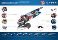 Углошлифовальная машина ЗУБР Профессионал 750Вт, d 115м, суперфланец, УШМ-П115-750