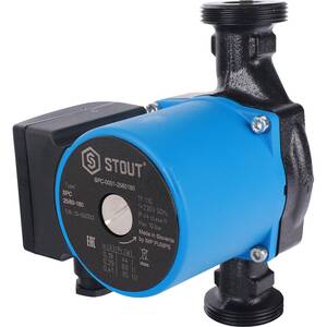 Насос циркуляционный STOUT 25/60-180, с гайками, арт.SPC-0010-2560180