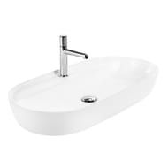 Раковина накладная BelBagno (820х410х140) овальная, c отверстием под смеситель, белая BB1347